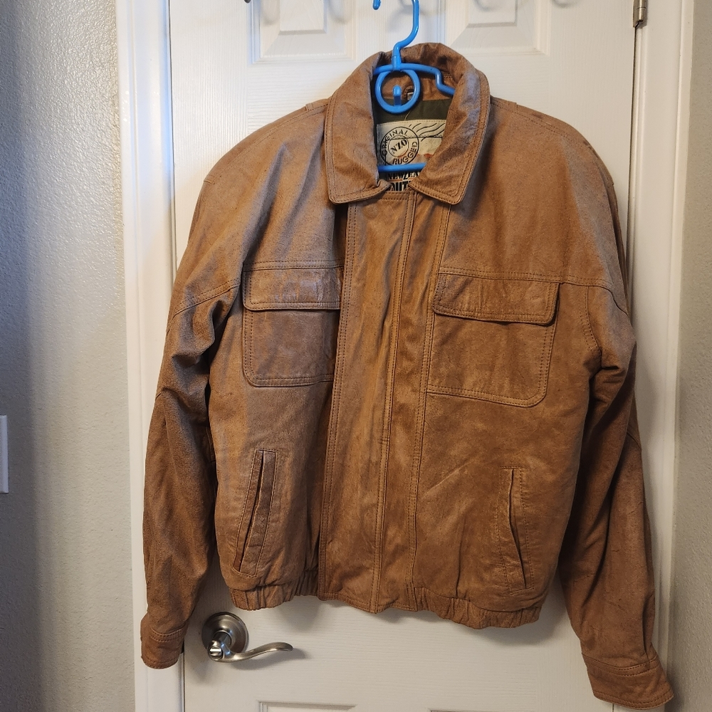 New Zealand outback vintage Cooper collection leather bomber jacket size…